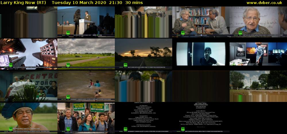 Larry King Now (RT) Tuesday 10 March 2020 21:30 - 22:00