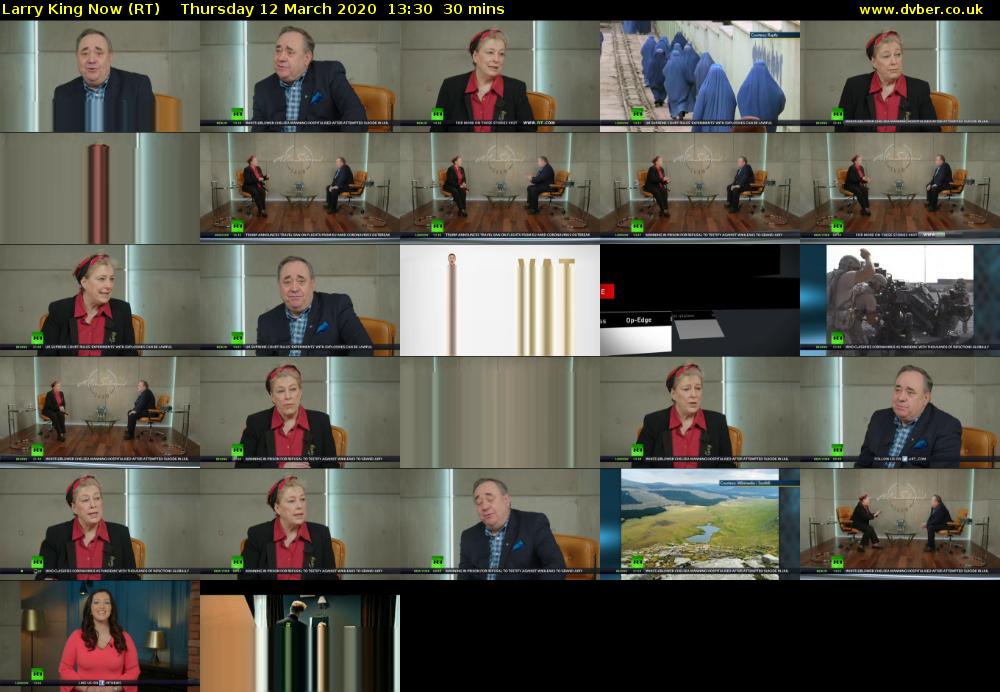 Larry King Now (RT) Thursday 12 March 2020 13:30 - 14:00