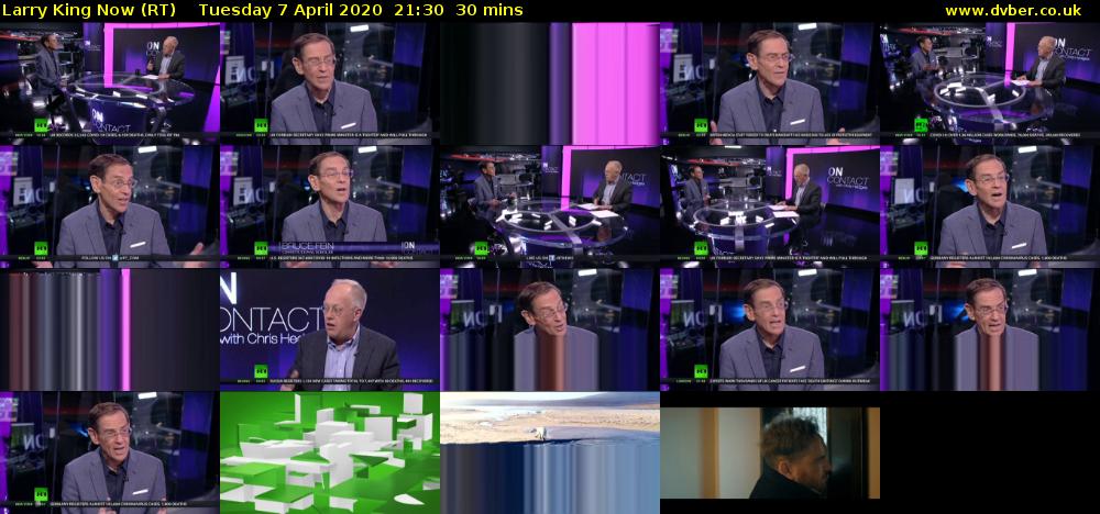 Larry King Now (RT) Tuesday 7 April 2020 21:30 - 22:00