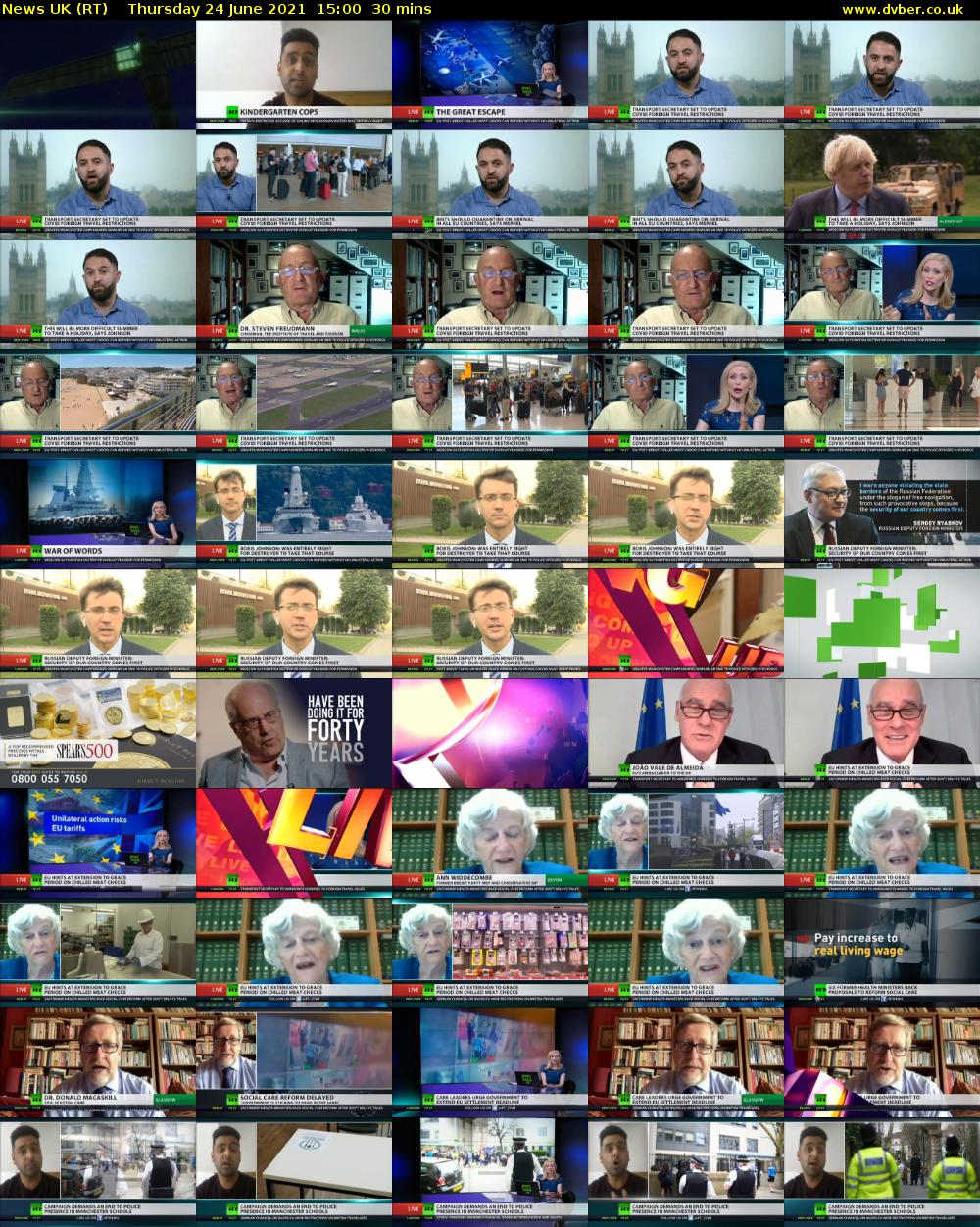 News UK (RT) Thursday 24 June 2021 15:00 - 15:30