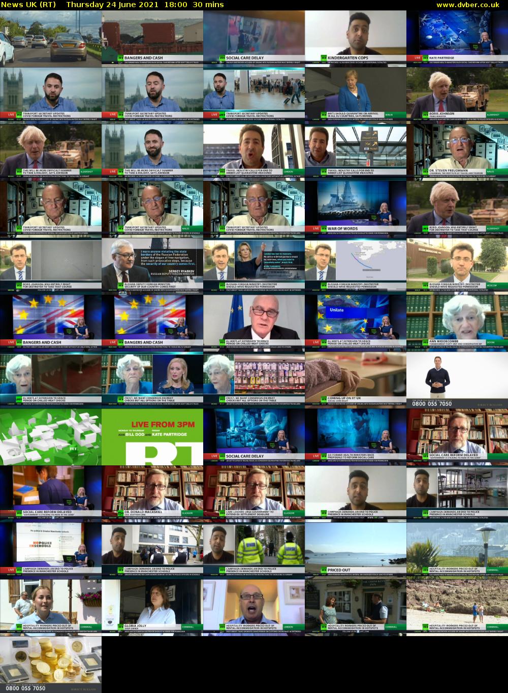 News UK (RT) Thursday 24 June 2021 18:00 - 18:30