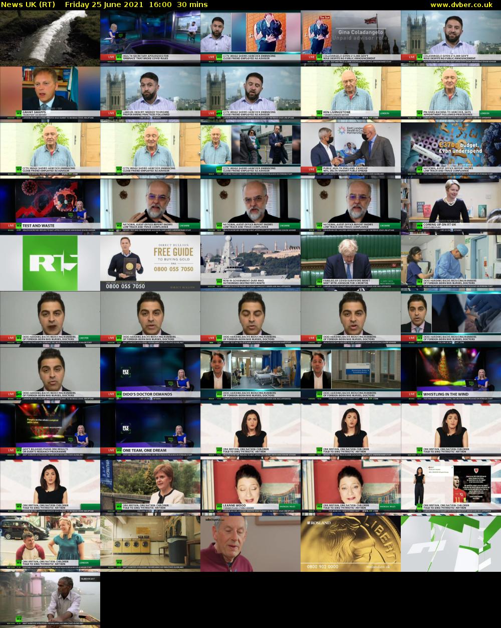 News UK (RT) Friday 25 June 2021 16:00 - 16:30