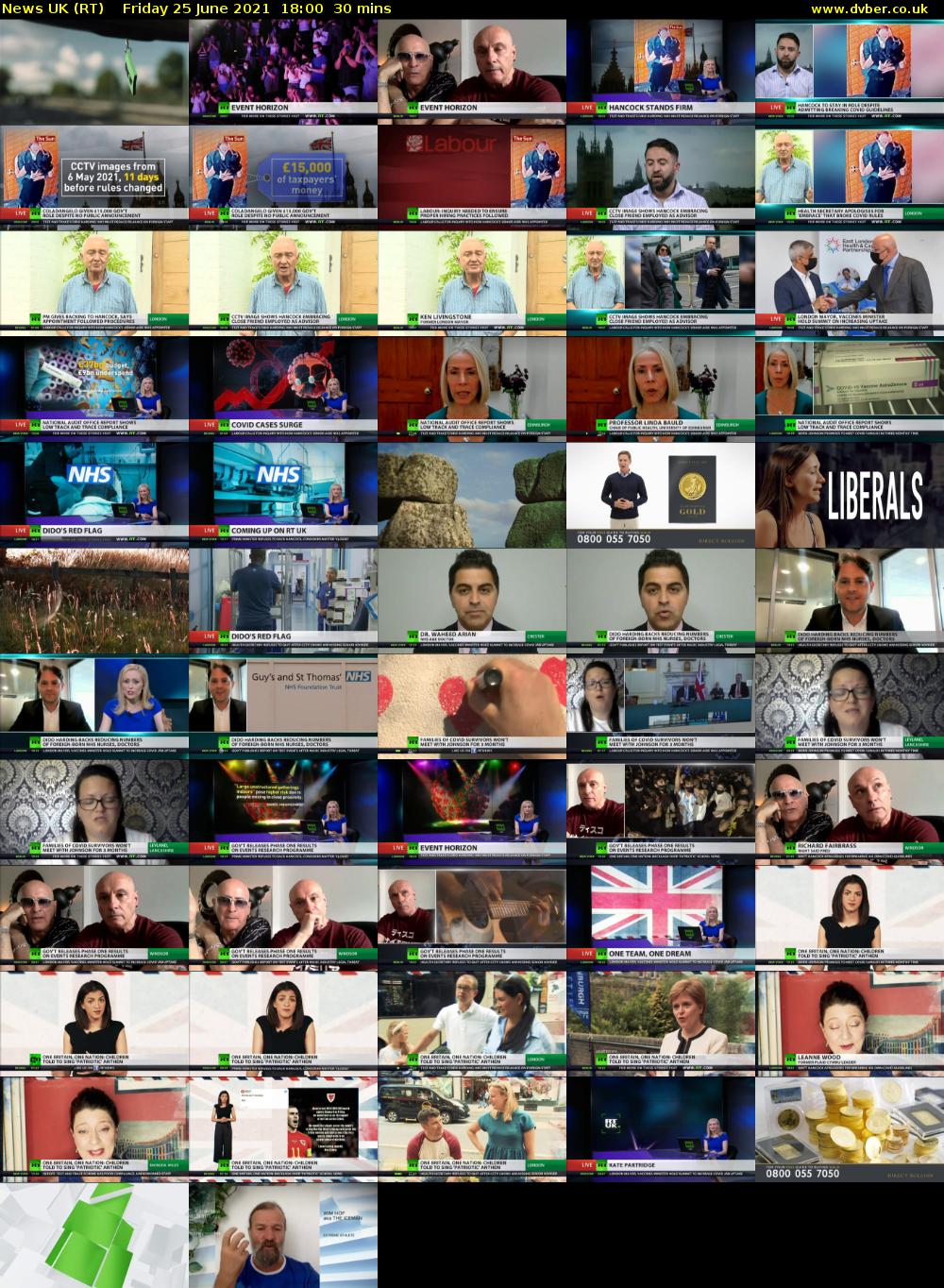 News UK (RT) Friday 25 June 2021 18:00 - 18:30
