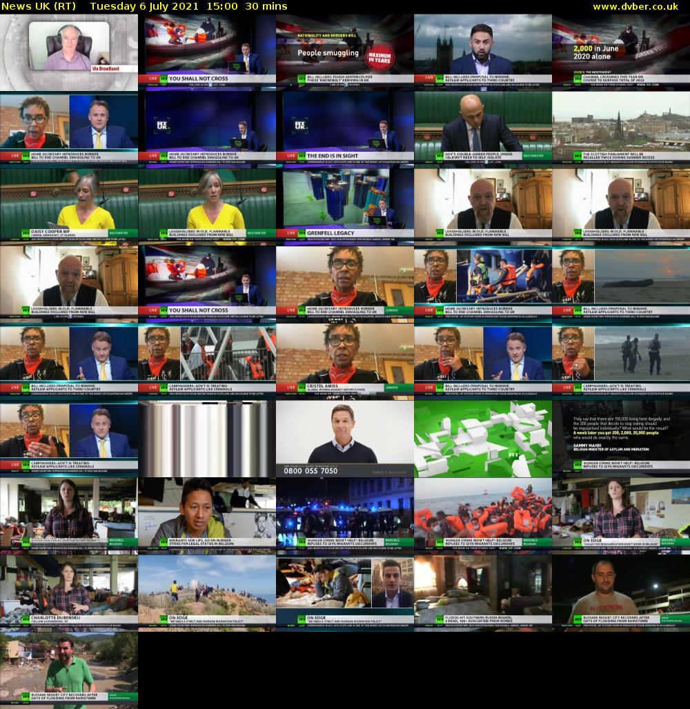 News UK (RT) Tuesday 6 July 2021 15:00 - 15:30