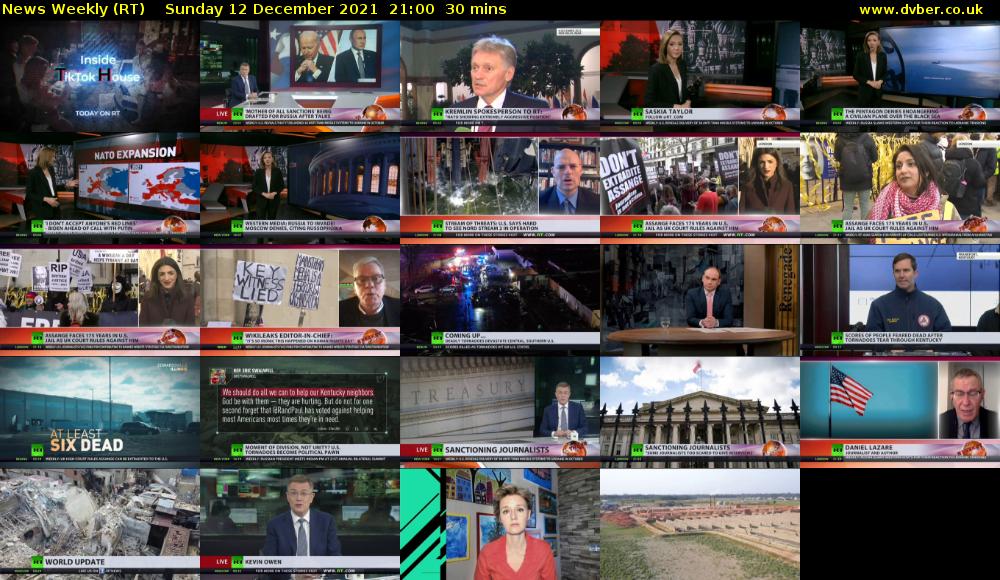 News Weekly (RT) Sunday 12 December 2021 21:00 - 21:30