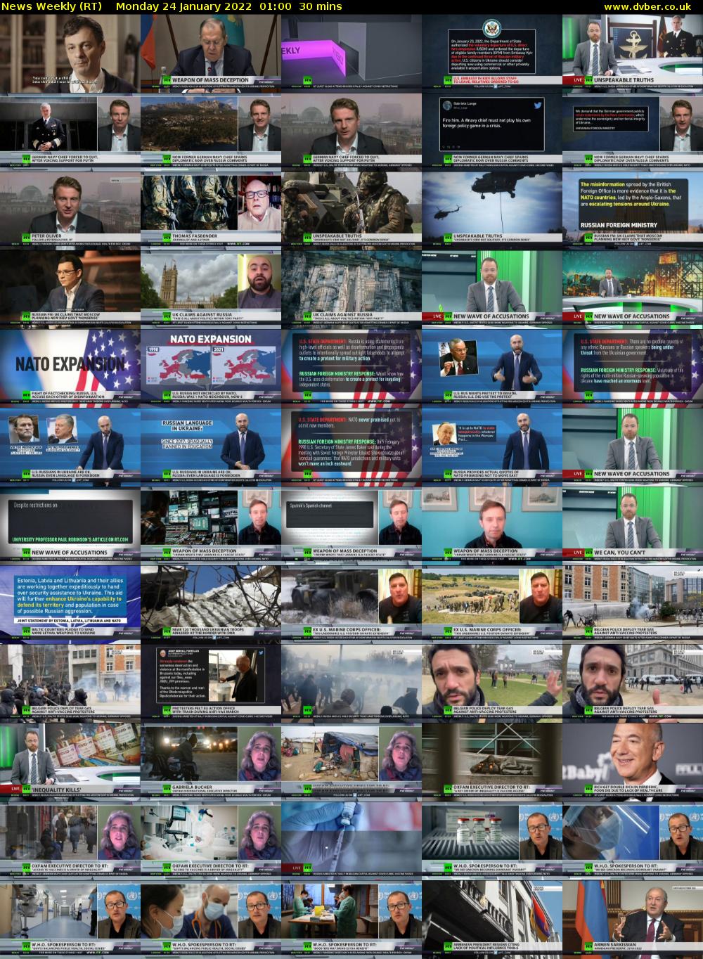 News Weekly (RT) Monday 24 January 2022 01:00 - 01:30
