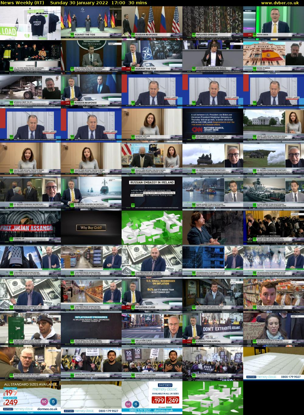 News Weekly (RT) Sunday 30 January 2022 17:00 - 17:30