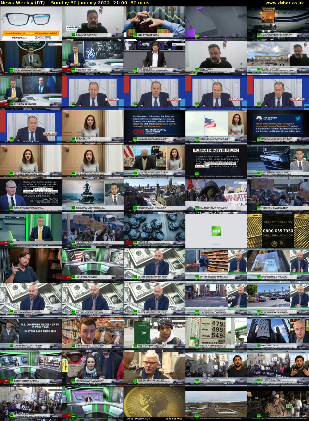 News Weekly (RT) Sunday 30 January 2022 21:00 - 21:30