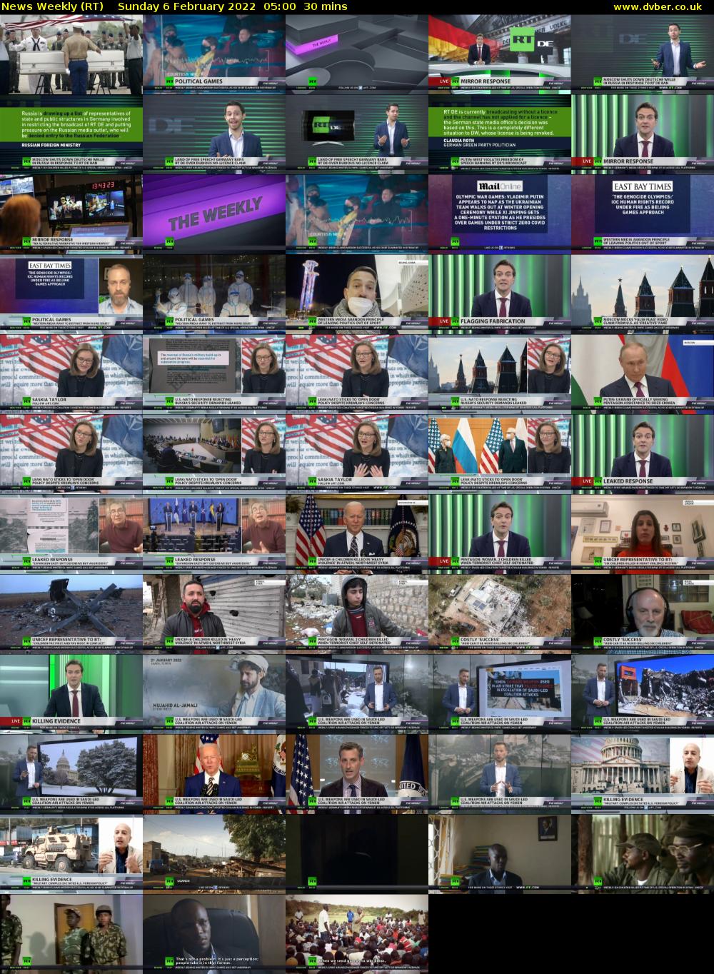 News Weekly (RT) Sunday 6 February 2022 05:00 - 05:30