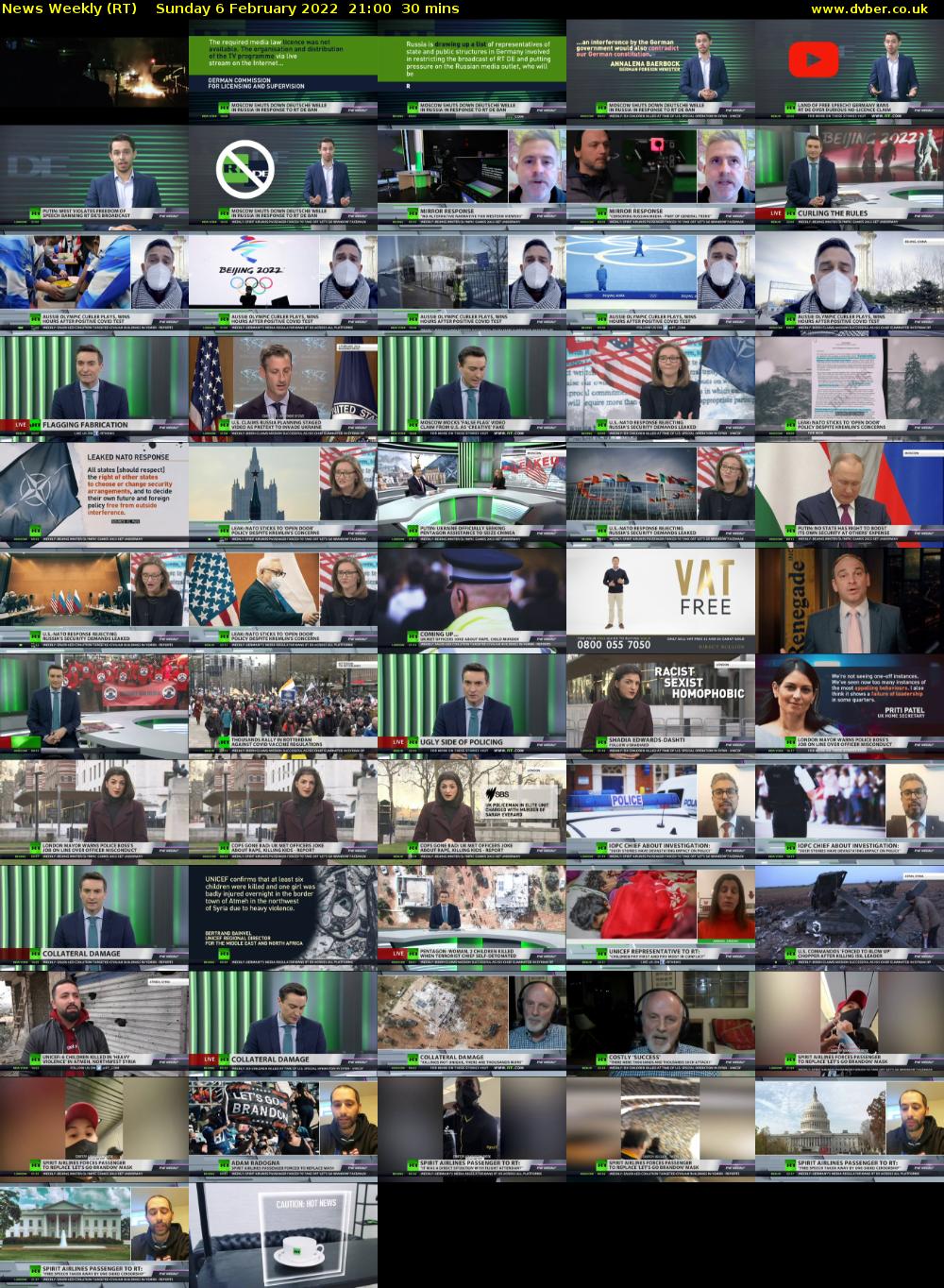 News Weekly (RT) Sunday 6 February 2022 21:00 - 21:30