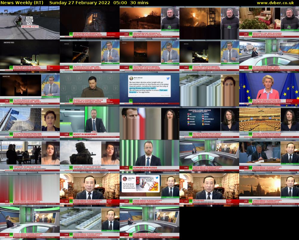 News Weekly (RT) Sunday 27 February 2022 05:00 - 05:30