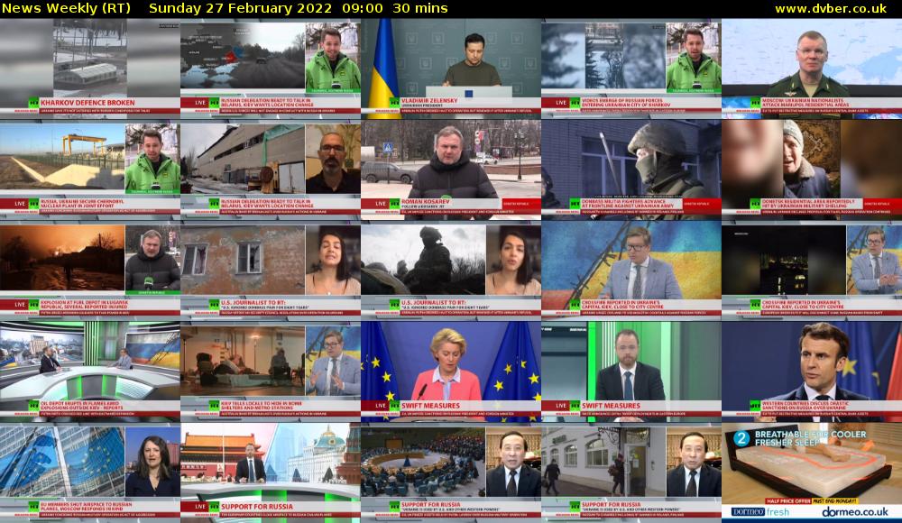News Weekly (RT) Sunday 27 February 2022 09:00 - 09:30