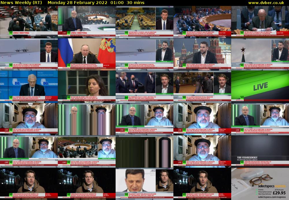 News Weekly (RT) Monday 28 February 2022 01:00 - 01:30