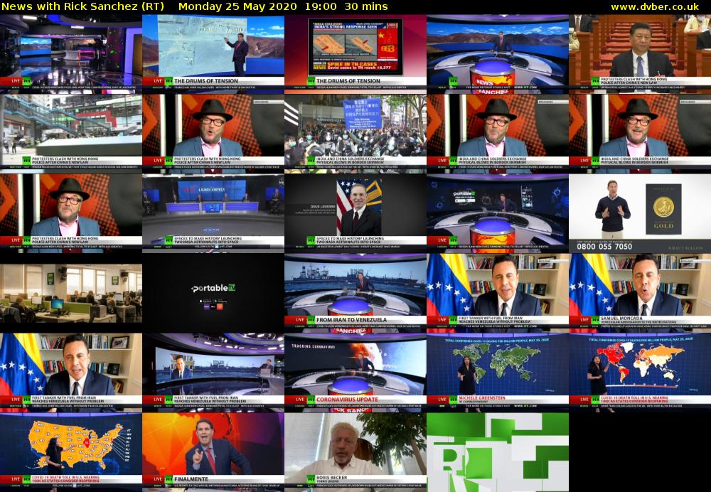 News with Rick Sanchez (RT) Monday 25 May 2020 19:00 - 19:30