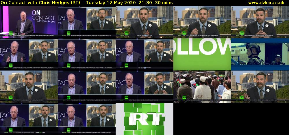 On Contact with Chris Hedges (RT) Tuesday 12 May 2020 21:30 - 22:00