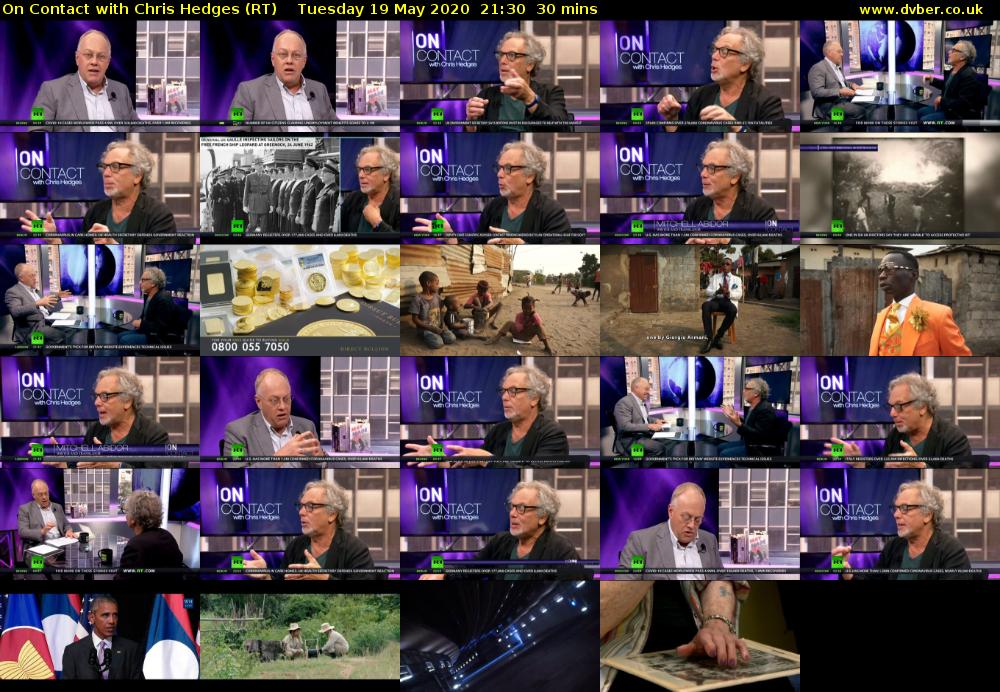 On Contact with Chris Hedges (RT) Tuesday 19 May 2020 21:30 - 22:00