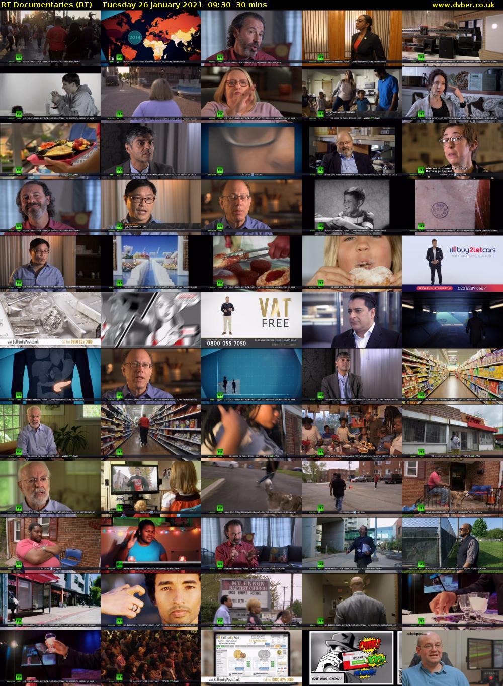 RT Documentaries (RT) Tuesday 26 January 2021 09:30 - 10:00