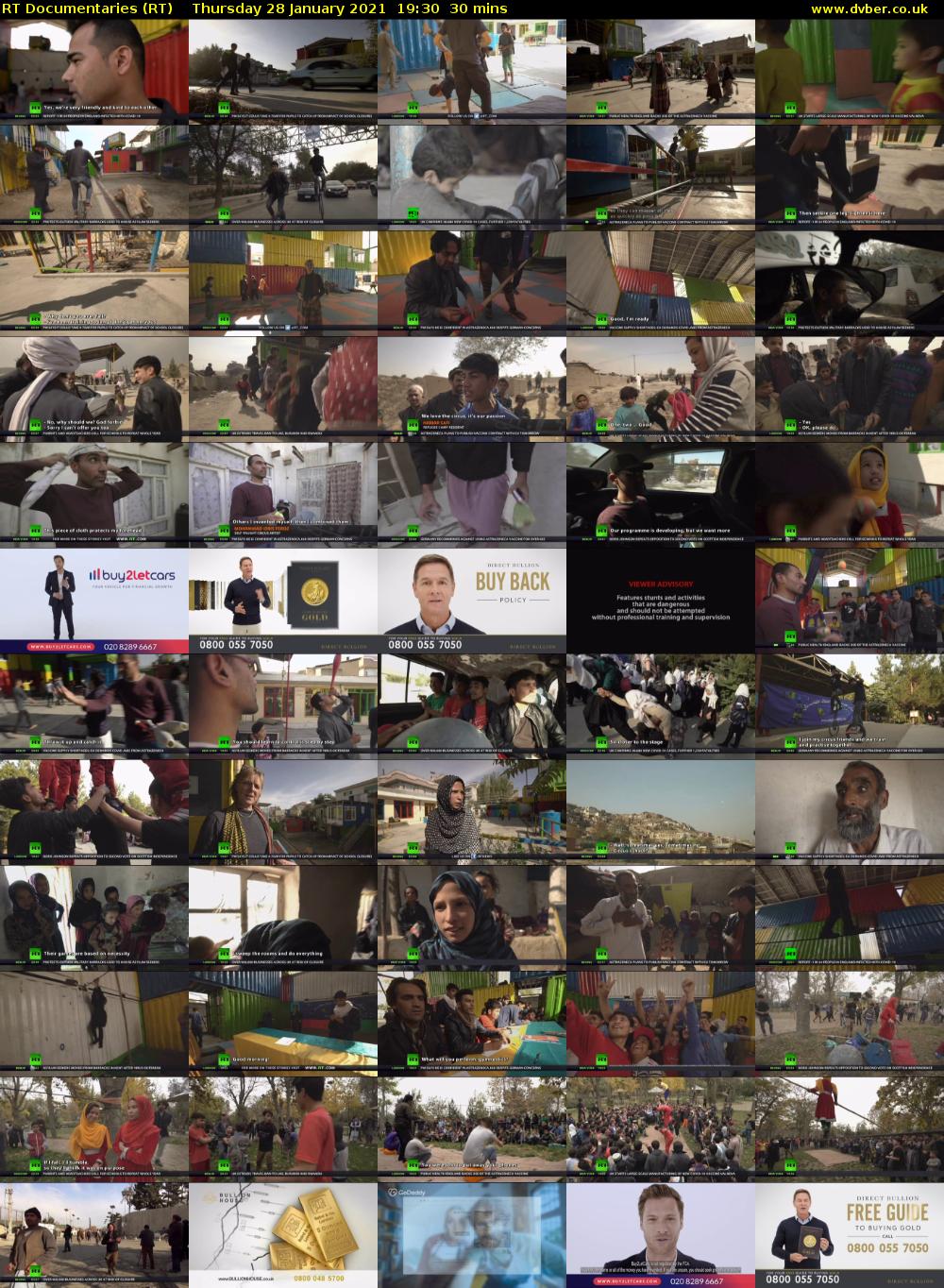 RT Documentaries (RT) Thursday 28 January 2021 19:30 - 20:00