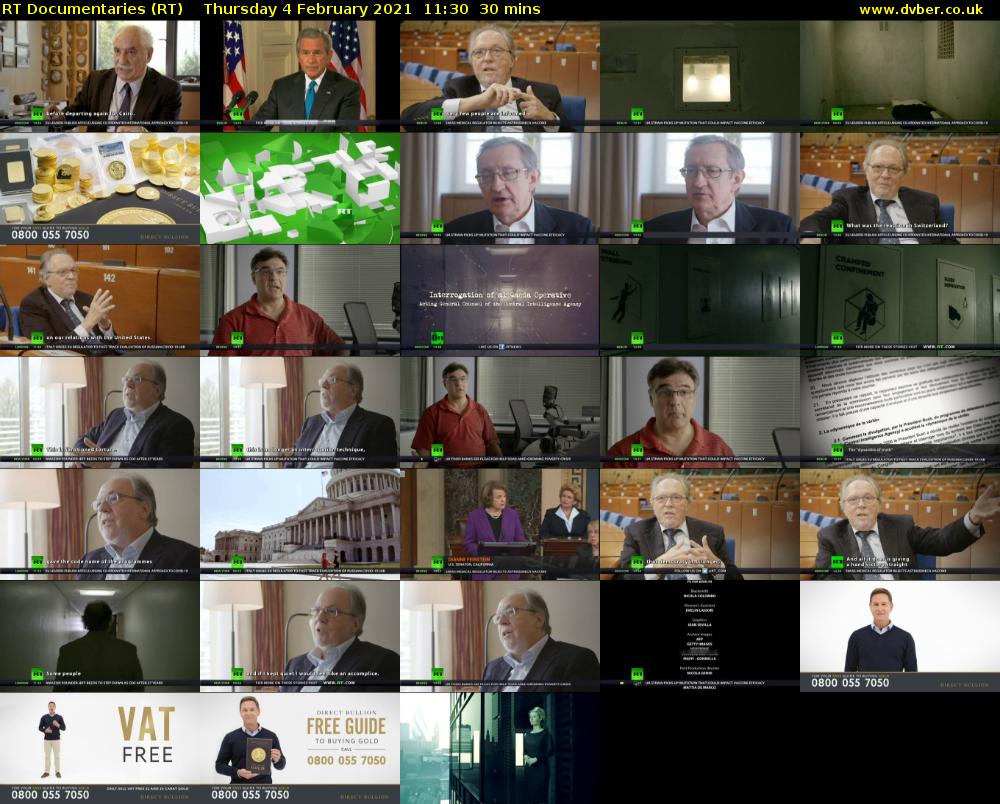 RT Documentaries (RT) Thursday 4 February 2021 11:30 - 12:00