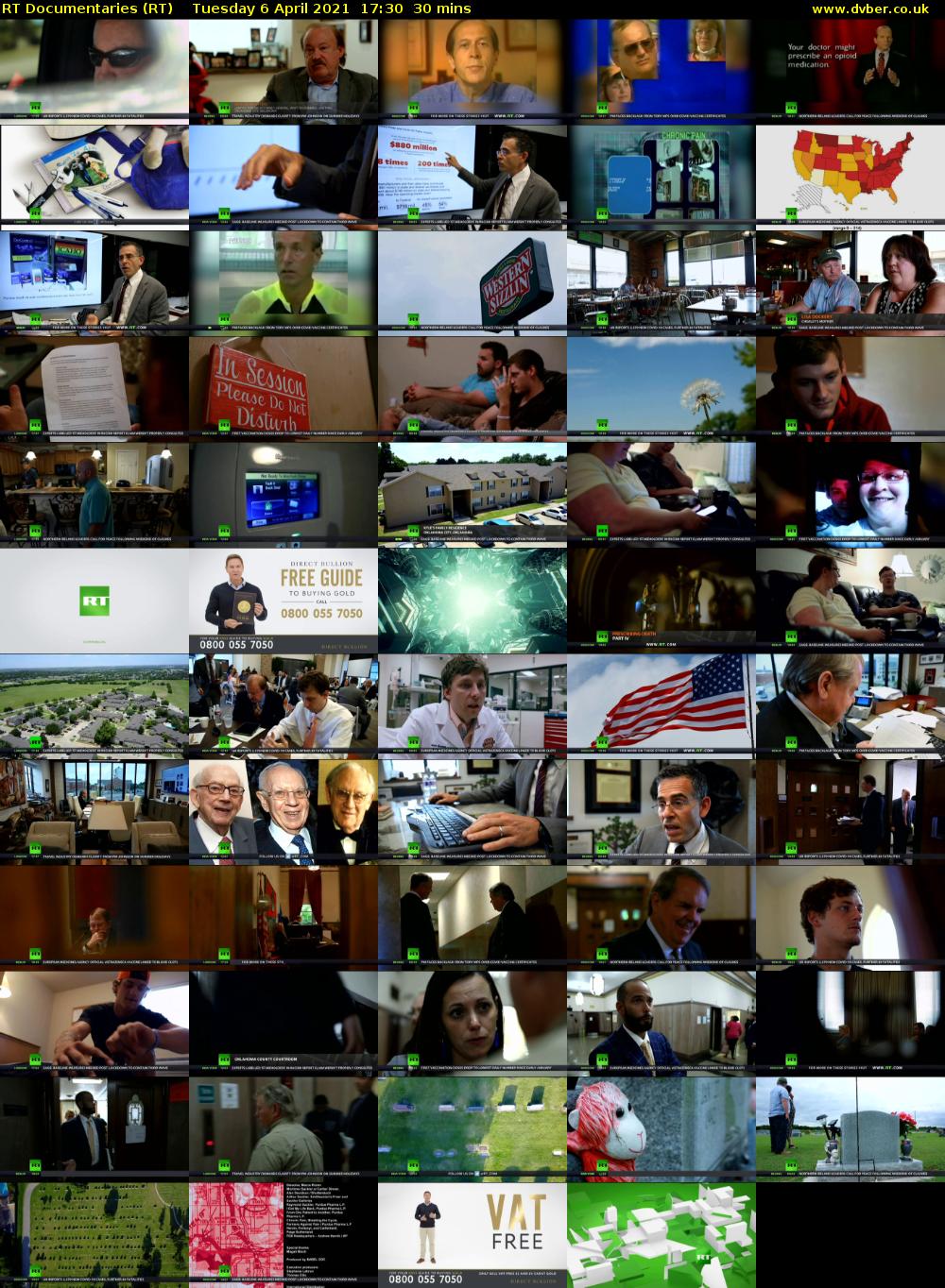 RT Documentaries (RT) Tuesday 6 April 2021 17:30 - 18:00