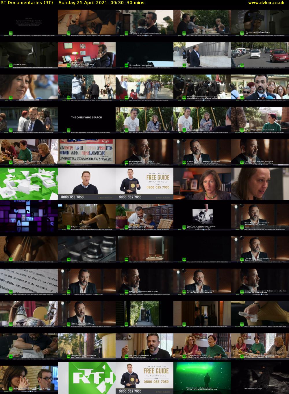 RT Documentaries (RT) Sunday 25 April 2021 09:30 - 10:00