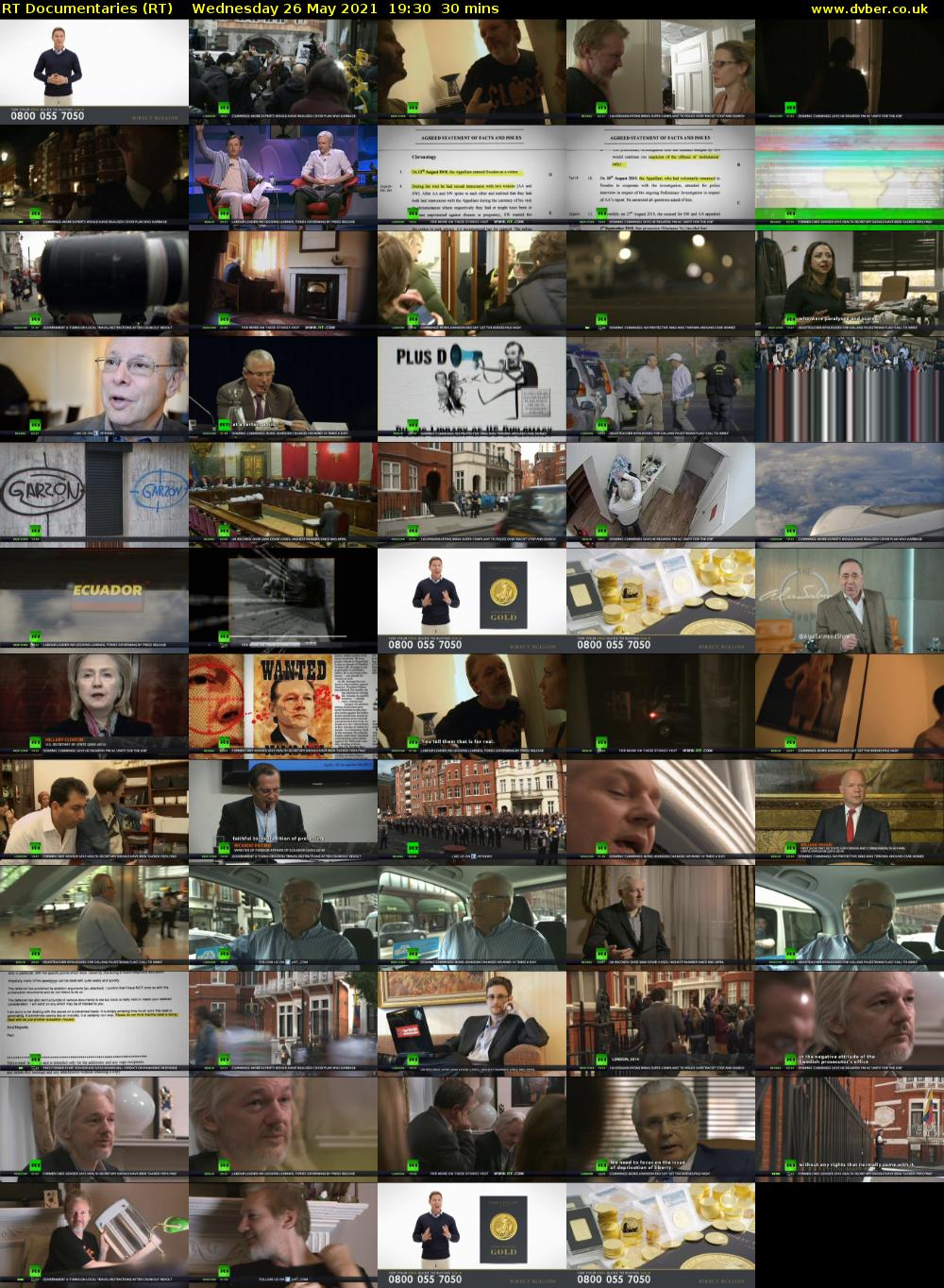 RT Documentaries (RT) Wednesday 26 May 2021 19:30 - 20:00