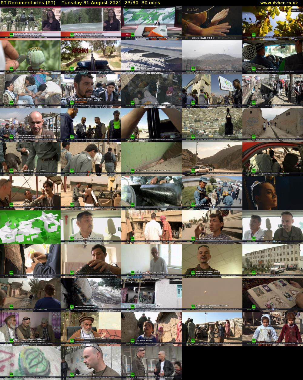 RT Documentaries (RT) Tuesday 31 August 2021 23:30 - 00:00