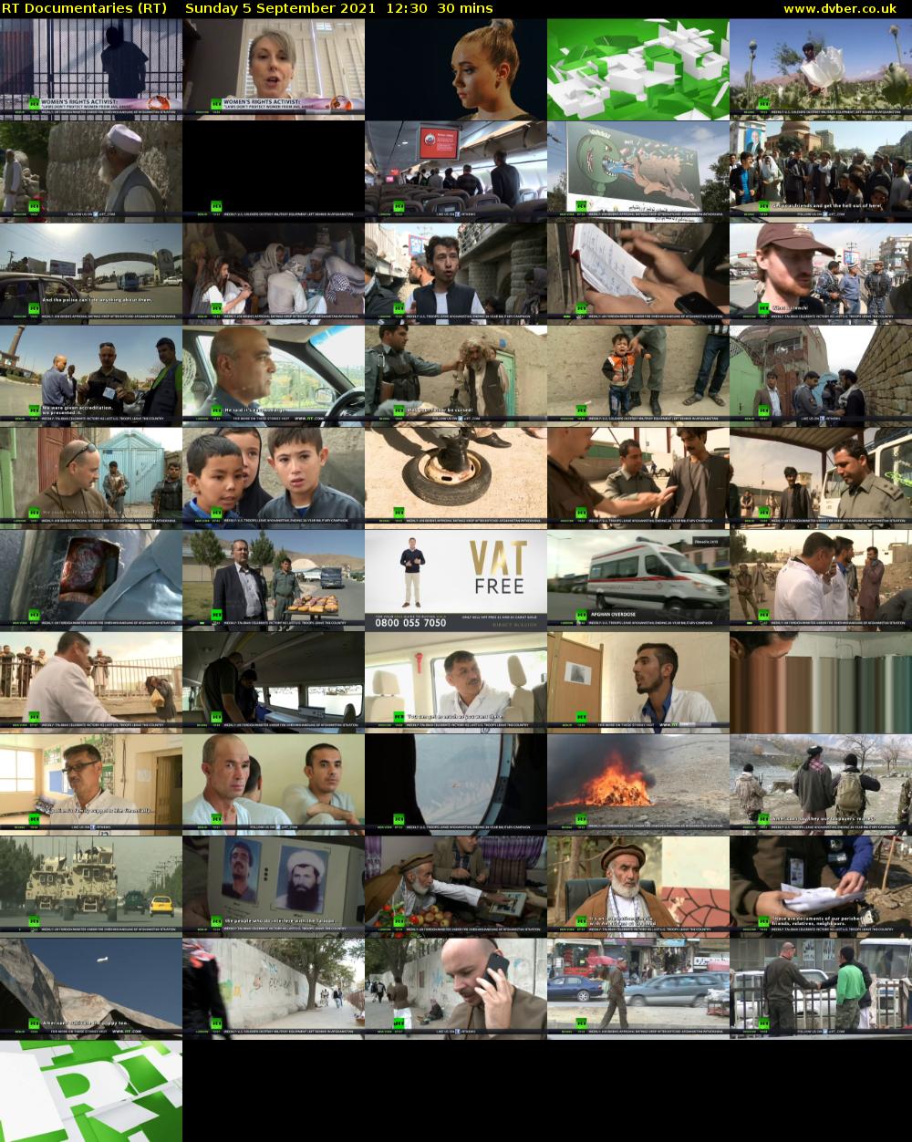 RT Documentaries (RT) Sunday 5 September 2021 12:30 - 13:00