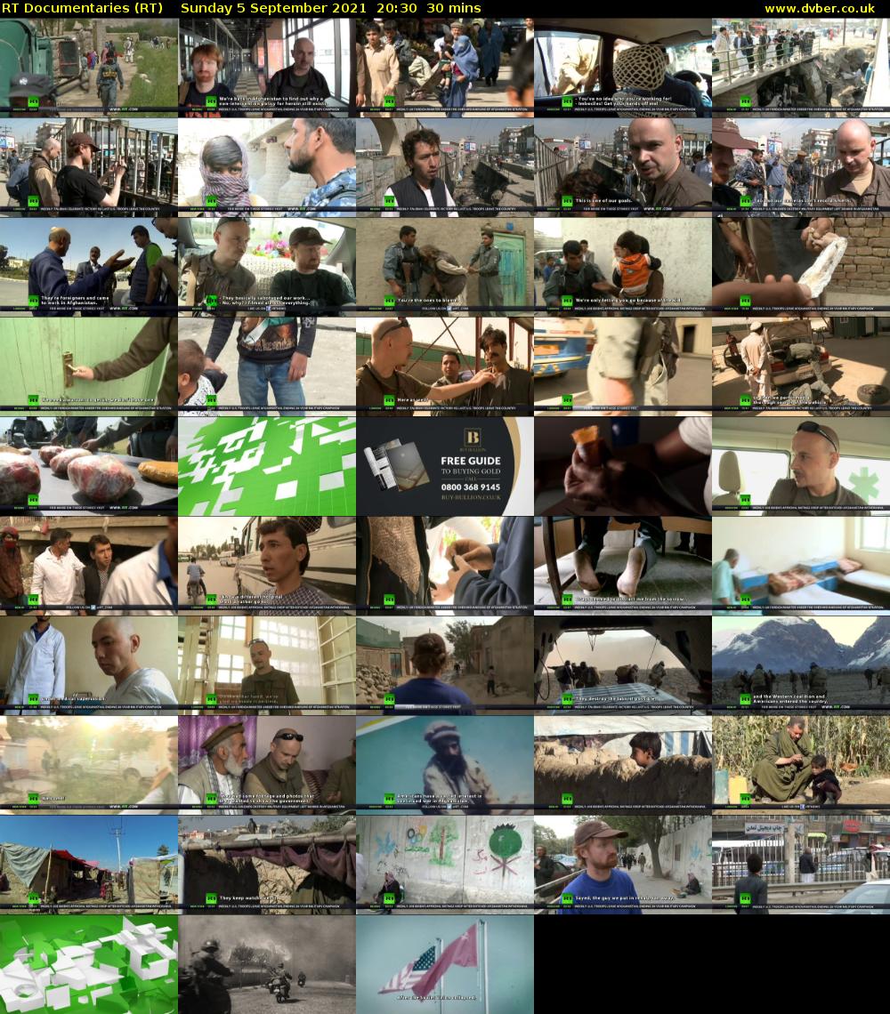 RT Documentaries (RT) Sunday 5 September 2021 20:30 - 21:00