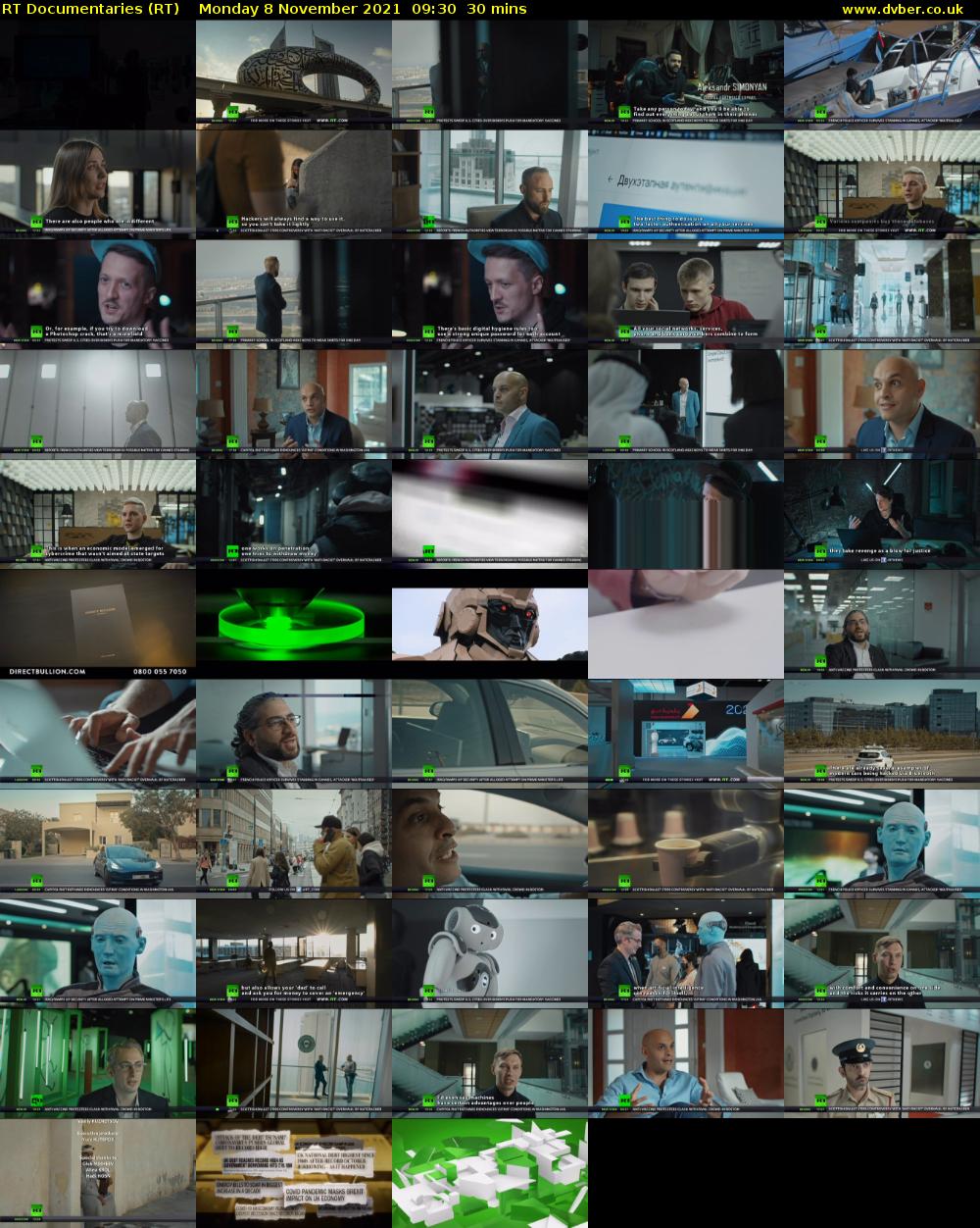 RT Documentaries (RT) Monday 8 November 2021 09:30 - 10:00