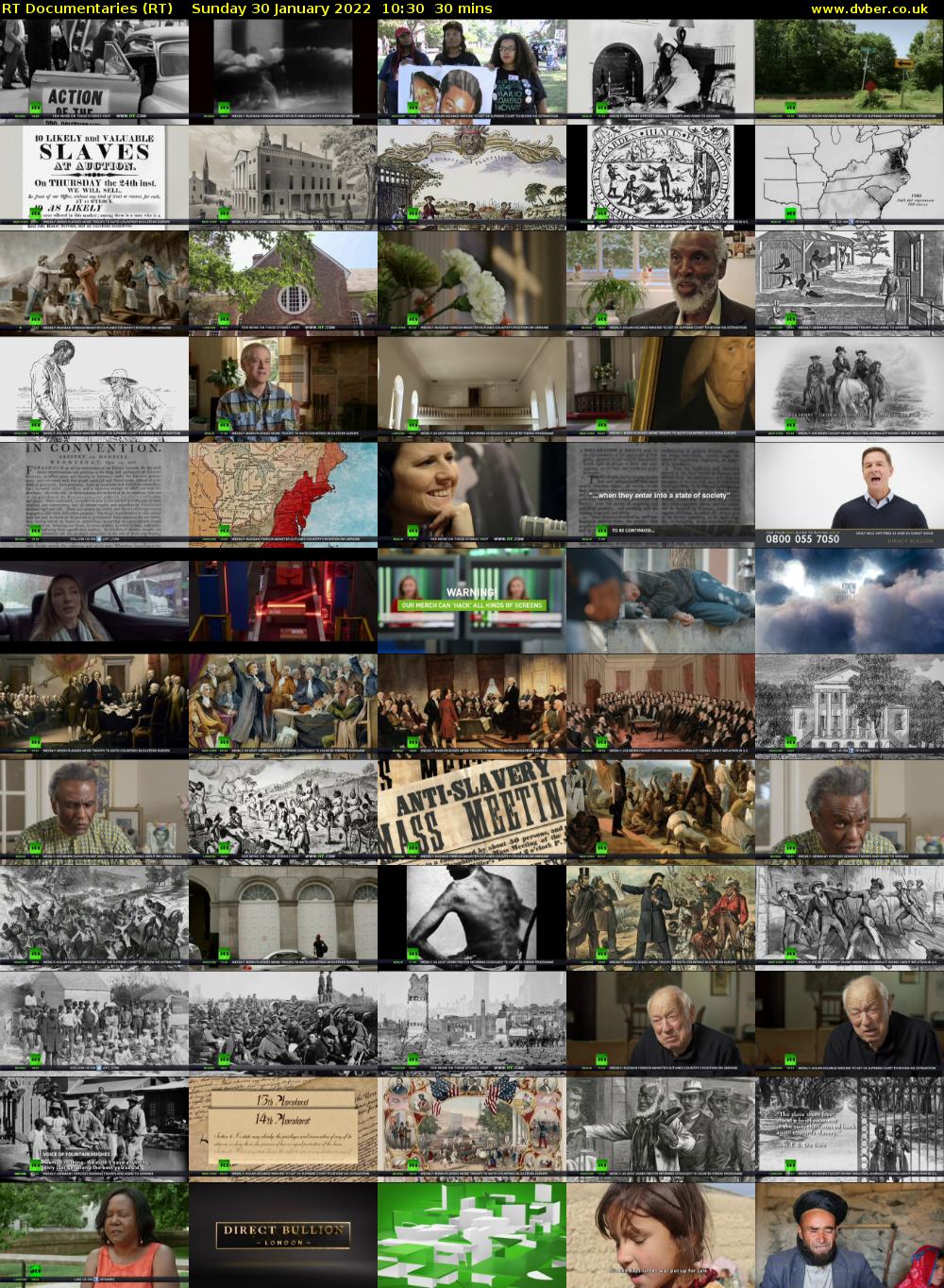 RT Documentaries (RT) Sunday 30 January 2022 10:30 - 11:00
