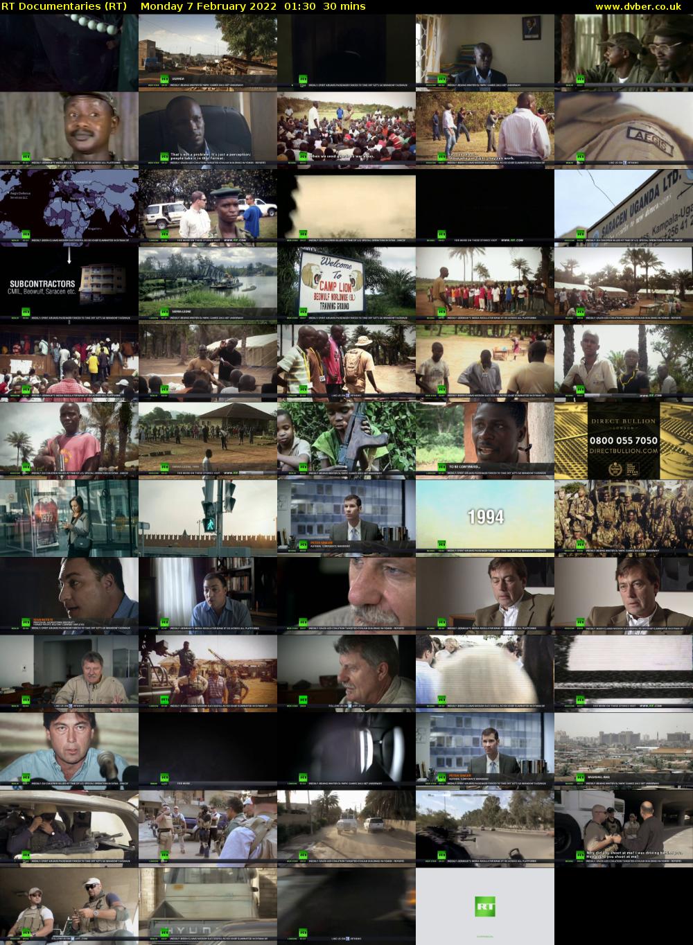 RT Documentaries (RT) Monday 7 February 2022 01:30 - 02:00