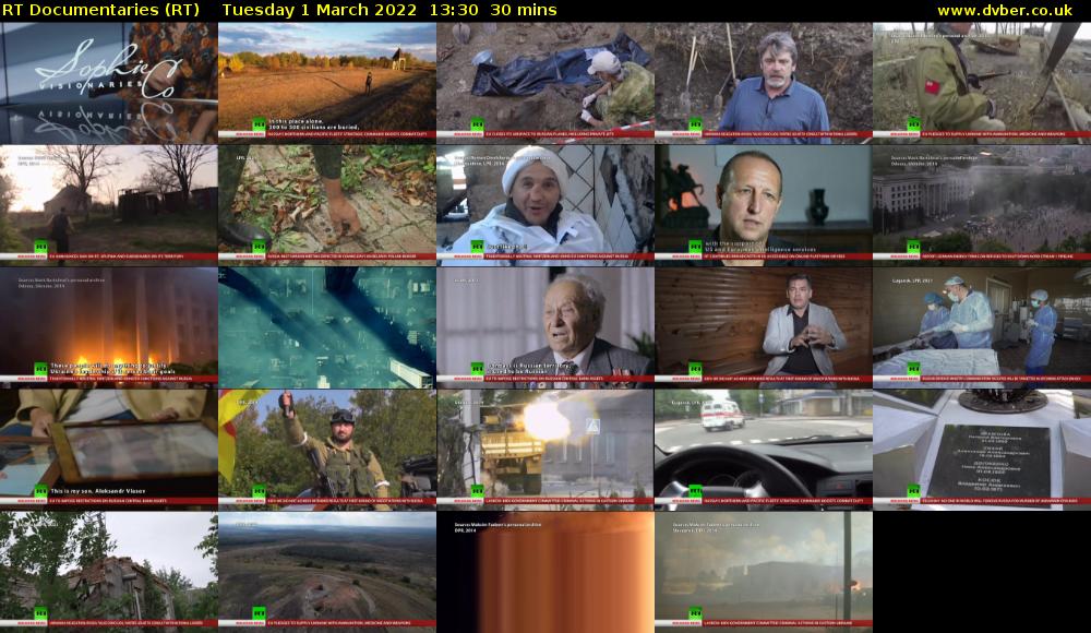 RT Documentaries (RT) Tuesday 1 March 2022 13:30 - 14:00