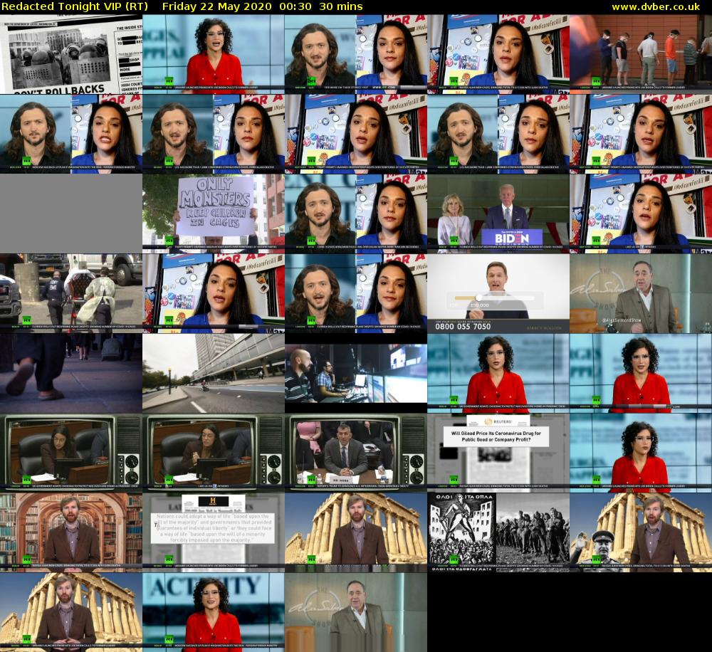 Redacted Tonight VIP (RT) Friday 22 May 2020 00:30 - 01:00