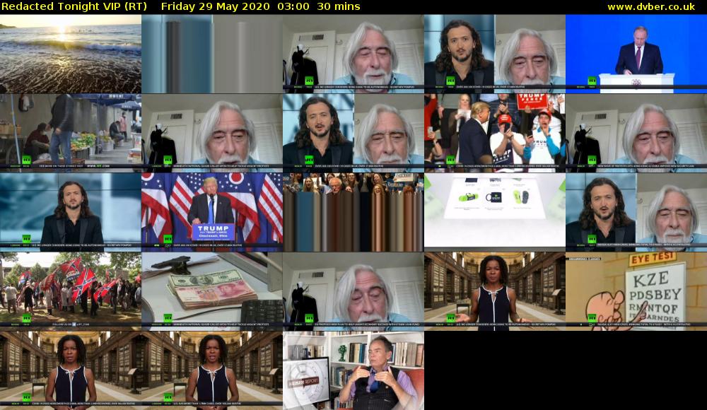 Redacted Tonight VIP (RT) Friday 29 May 2020 03:00 - 03:30