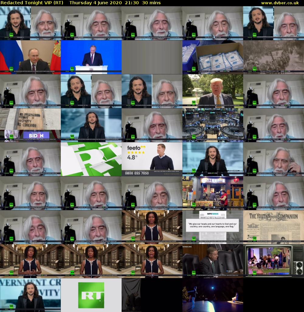 Redacted Tonight VIP (RT) Thursday 4 June 2020 21:30 - 22:00