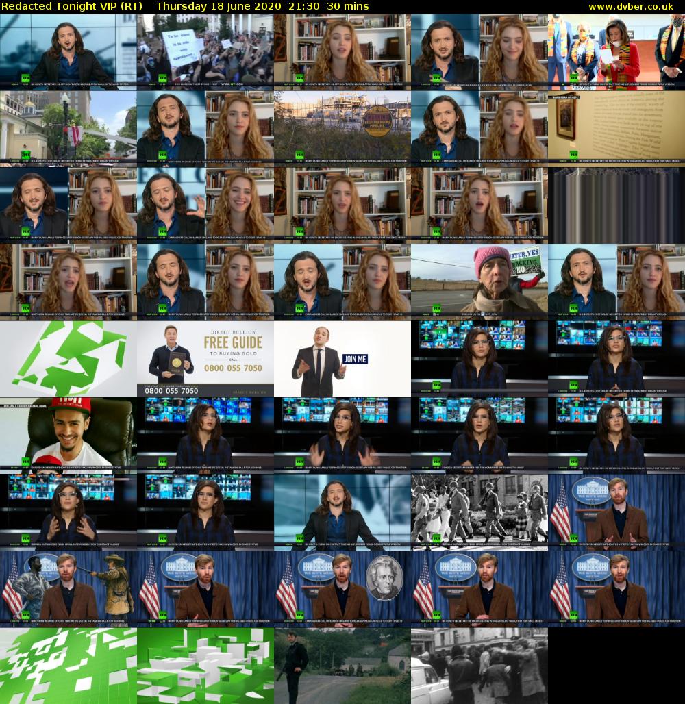 Redacted Tonight VIP (RT) Thursday 18 June 2020 21:30 - 22:00