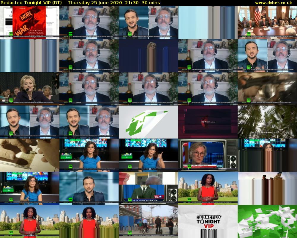 Redacted Tonight VIP (RT) Thursday 25 June 2020 21:30 - 22:00