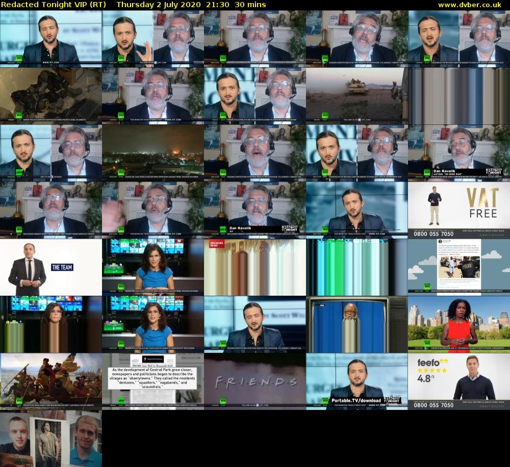 Redacted Tonight VIP (RT) Thursday 2 July 2020 21:30 - 22:00