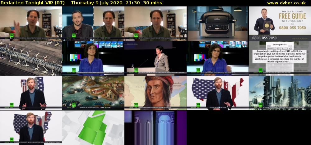 Redacted Tonight VIP (RT) Thursday 9 July 2020 21:30 - 22:00