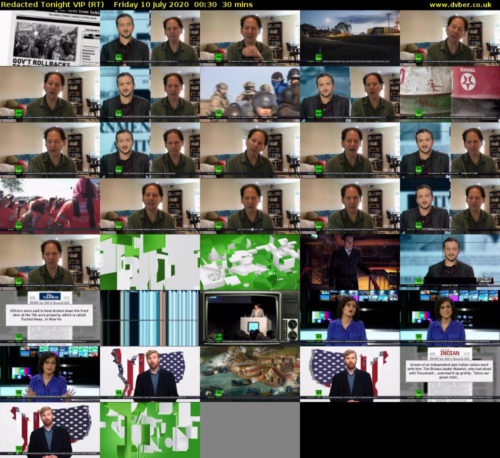 Redacted Tonight VIP (RT) Friday 10 July 2020 00:30 - 01:00