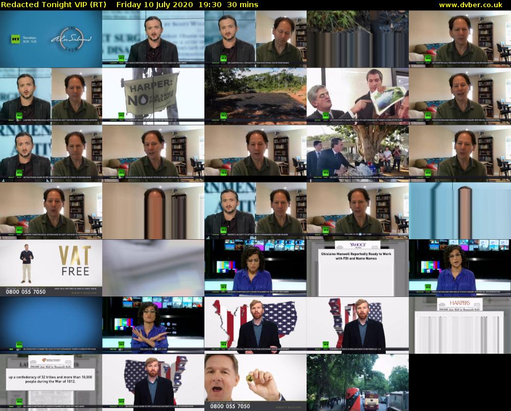 Redacted Tonight VIP (RT) Friday 10 July 2020 19:30 - 20:00