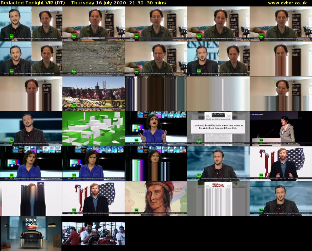 Redacted Tonight VIP (RT) Thursday 16 July 2020 21:30 - 22:00