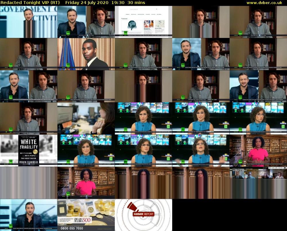Redacted Tonight VIP (RT) Friday 24 July 2020 19:30 - 20:00