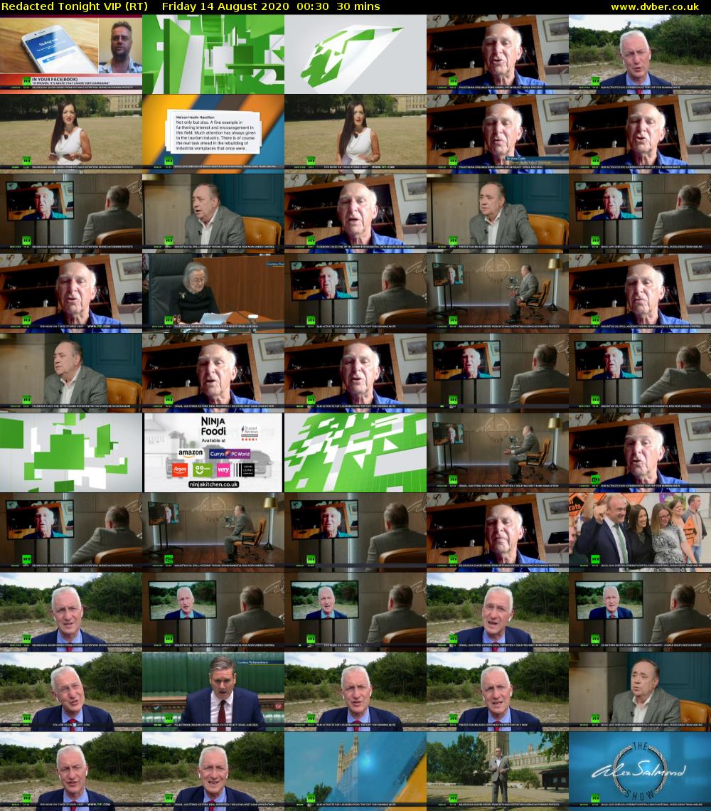 Redacted Tonight VIP (RT) Friday 14 August 2020 00:30 - 01:00