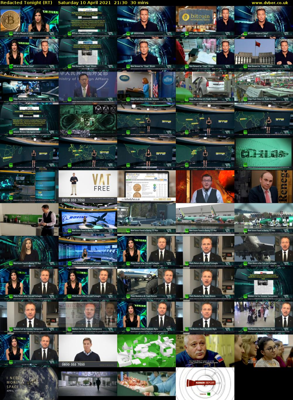 Redacted Tonight (RT) Saturday 10 April 2021 21:30 - 22:00