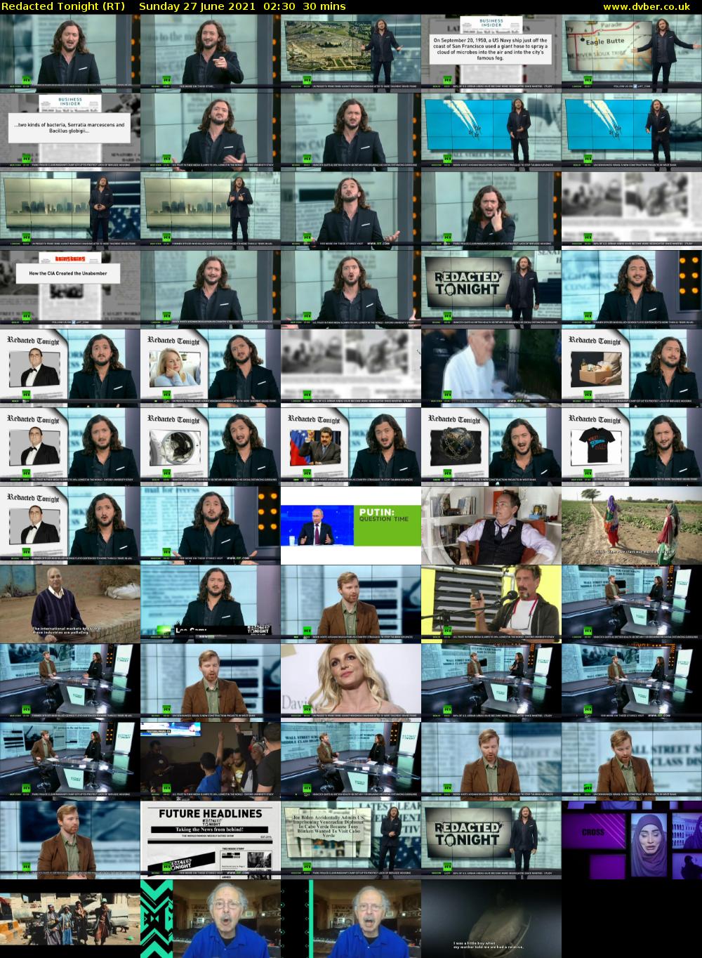 Redacted Tonight (RT) Sunday 27 June 2021 02:30 - 03:00
