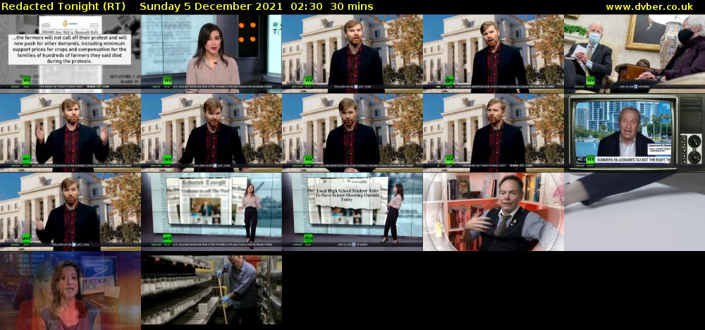 Redacted Tonight (RT) Sunday 5 December 2021 02:30 - 03:00