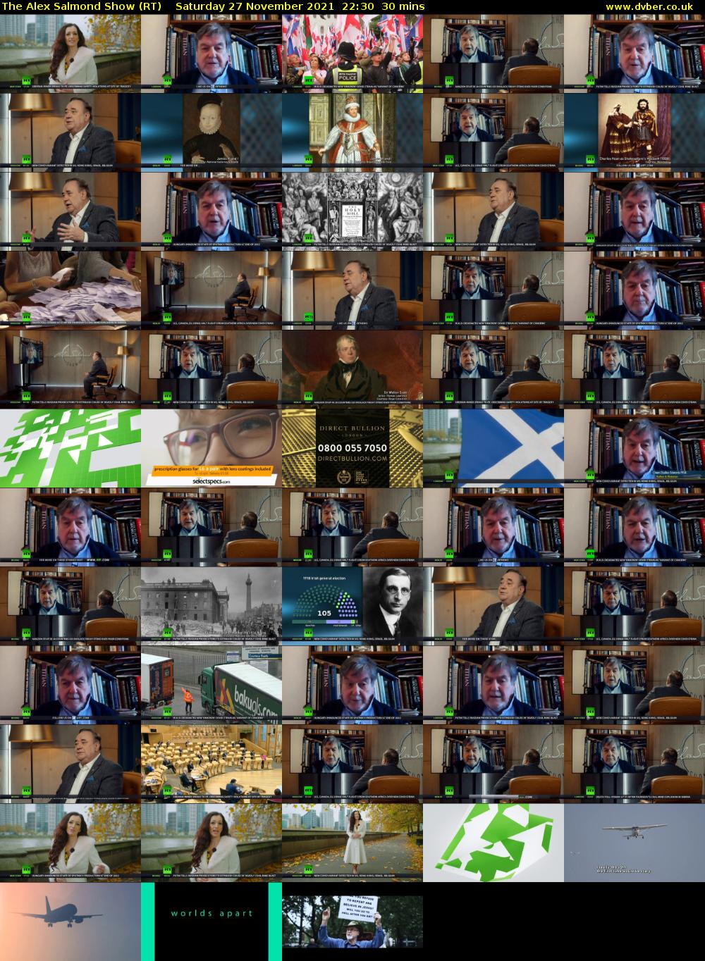 The Alex Salmond Show (RT) Saturday 27 November 2021 22:30 - 23:00