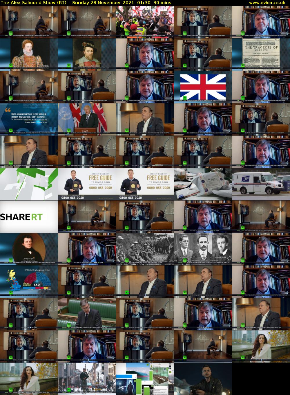 The Alex Salmond Show (RT) Sunday 28 November 2021 01:30 - 02:00
